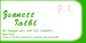 zsanett kolbl business card